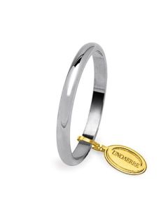 Alianza media caña oro blanco 2.3 mm