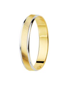 ALIANZA ORO BICOLOR ESTRIAS Y BORDES EN BRILLO 3.5 MM
