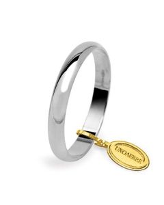 Alianza oro blanco media caña 3.4 mm