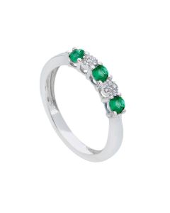 Anillo esmeraldas y diamantes