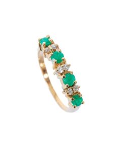 Anillo esmeraldas y diamantes