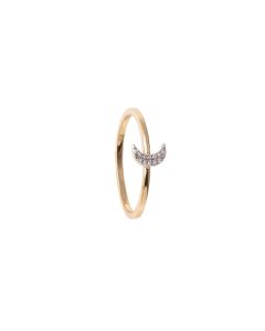 Anillo oro amarillo y oro blanco con diamantes