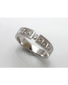 Anillo Oro Blanco y Diamantes