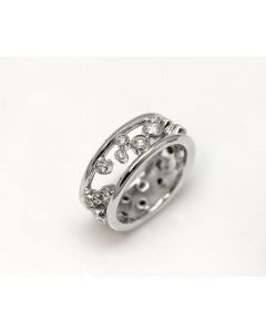 Anillo Oro Blanco y Diamantes
