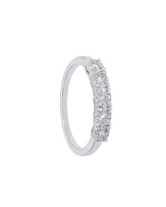 Anillo de oro blnco y diamantes 0.24 cts