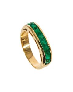 Anillo oro y esmeraldas
