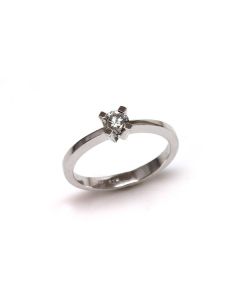 Anillo Solitario con un diamante certificado de 0,20ctes