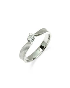 Anillo solitario con un diamante talla brillante 0,28 ctes