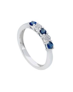 Anillo zafiros y diamantes