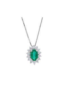 Colgante Esmeralda 0,45 Ctes y Diamantes