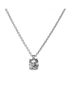 Colgante oro blanco con diamante de 0.19 ctes Certificada IGI