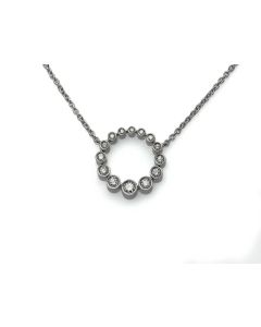 Colgante Oro Blanco con Diamantes