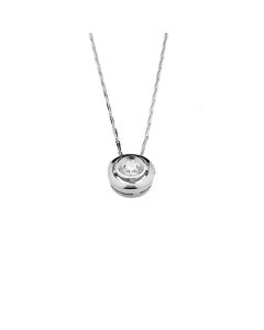 Colgante oro blanco y diamante