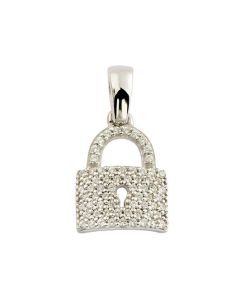 Colgante oro blanco y diamantes