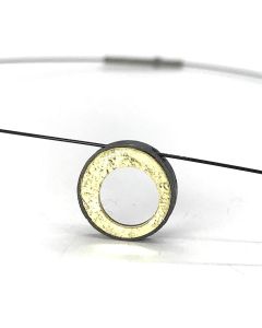 Colgante Plata Oxidada y Oro Amarillo