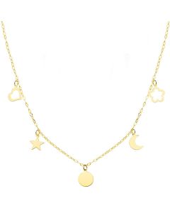 Collar oro colgantes