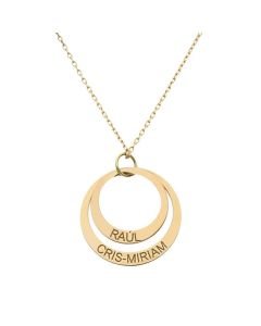 GARGANTILLA ORO 18KL 2 CIRCULOS - 20MM