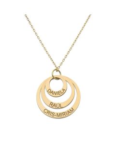 GARGANTILLA ORO 18KL 3 CIRCULOS - 20MM