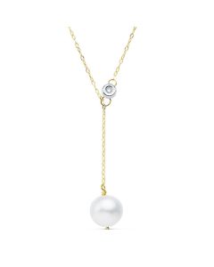 Gargantilla Perla 12mm y Chatón Diamante