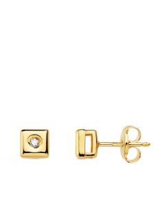 Pendientes Chatón Cuadrado 0.030 Qtes