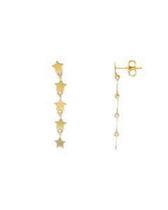 Pendientes largos estrella