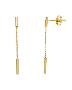 Pendientes largos oro