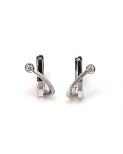 Pendientes Oro Blanco con Diamante