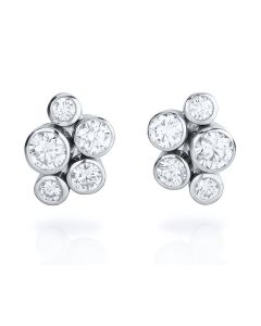 Pendientes Oro Blanco y Diamantes