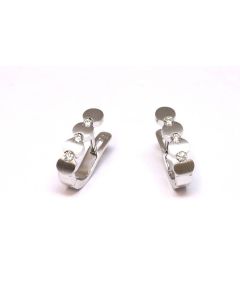 Pendientes Oro Blanco y Diamantes