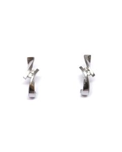 Pendientes Oro Blanco y Diamantes