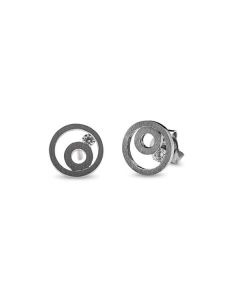 Pendientes oro blanco y dos diamantes 0,09 quilates