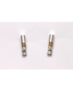 Pendientes Oro Blanco y Rosa con Diamantes