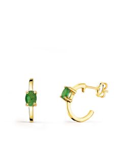 Pendientes Oro y Esmeralda