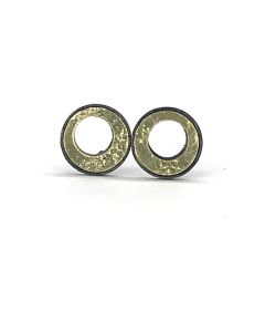 Pendientes Plata Oxidada y Oro Amarillo