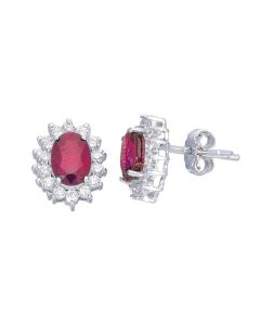 Pendientes Rubíes 1,65 Ctes y Diamantes