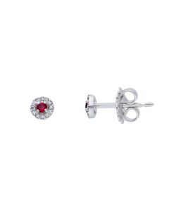 Pendientes Rubíes y Diamantes