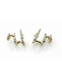 Pendientes trepadores diamantes