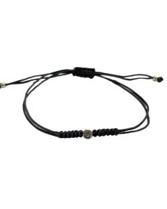 Pulsera Macramé Oro y Diamante 0.04 cts