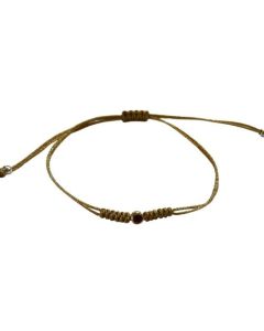 Pulsera Macramé Oro y Rubí 0.04 cts