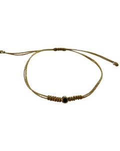 Pulsera Macramé Oro y Zafiro 0.04 cts
