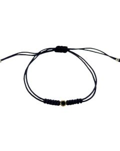 Pulsera Macramé Oro y Zafiro 0.04 cts
