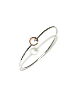 Pulsera Oro Blanco y Oro Rosa con Diamantes