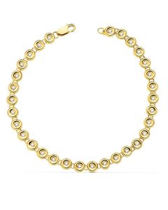 PULSERA RIVIERE ORO AMARILLO 31 DIAMANTES. 0.434 QTS. 4.85 MM 18.5 CM G-VS2