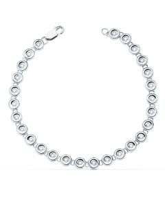 PULSERA RIVIERE ORO BLANCO 31 DIAMANTES 0.434 QTS. 4.85 MM 19 CMTS