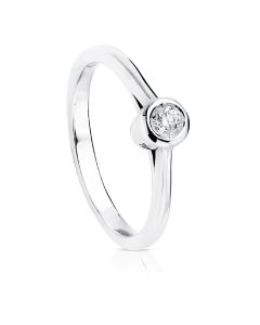 SOLITARIO BRILLANTE ORO BLANCO 0.100 QTS
