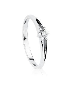 SOLITARIO DIAMANTE TALLA BRILLANTE 0.100 QTS.