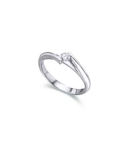 Solitario oro blanco 0.15 Qtes