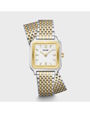Gracieuse Petite Watch Double Steel, White, Two-tone