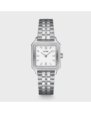 Gracieuse Petite Watch Steel, White, Silver Colour
