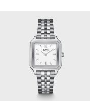 Gracieuse Watch Steel, White, Silver Colour